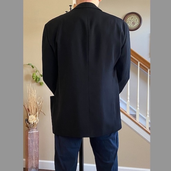 Armani Collezioni Y2K Vintage Jacket 2-Way Zipper Blouson Black Size 42R - Picture 3 of 16